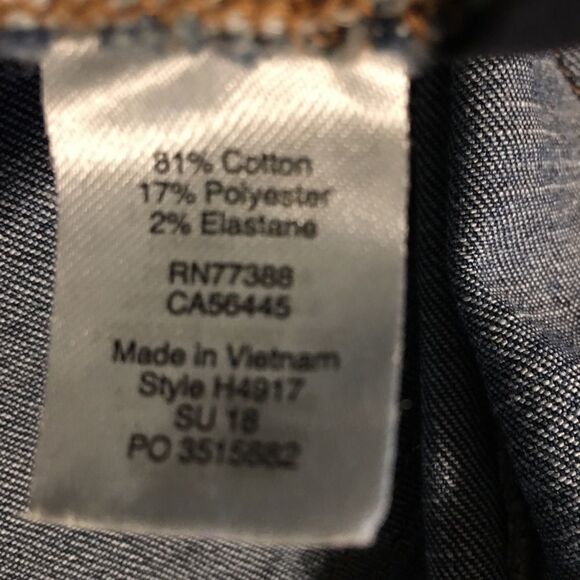 J.Crew Stretch Distressed hem Jean Skirt - Picture 5 of 6